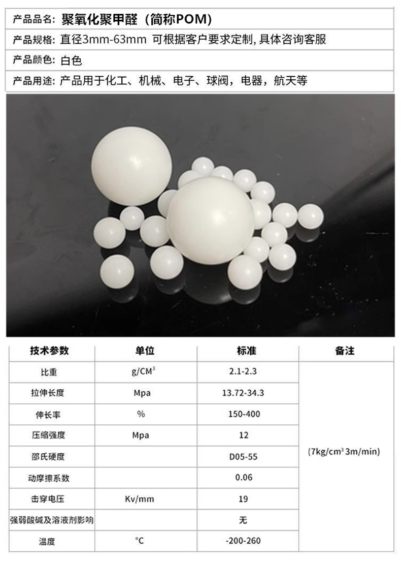 POM塑料球应用于化工、电子、航天等领域